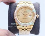 Replica Rolex Datejust II Yellow Gold Dial Diamond Bezel Jubilee Watch 41MM